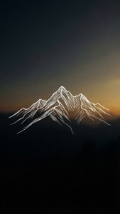 Minimalist Mountain Line