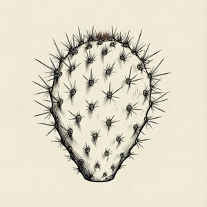 Minimalist Nopal Line Art