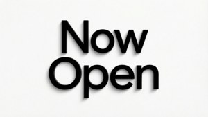 Minimalist Now Open White