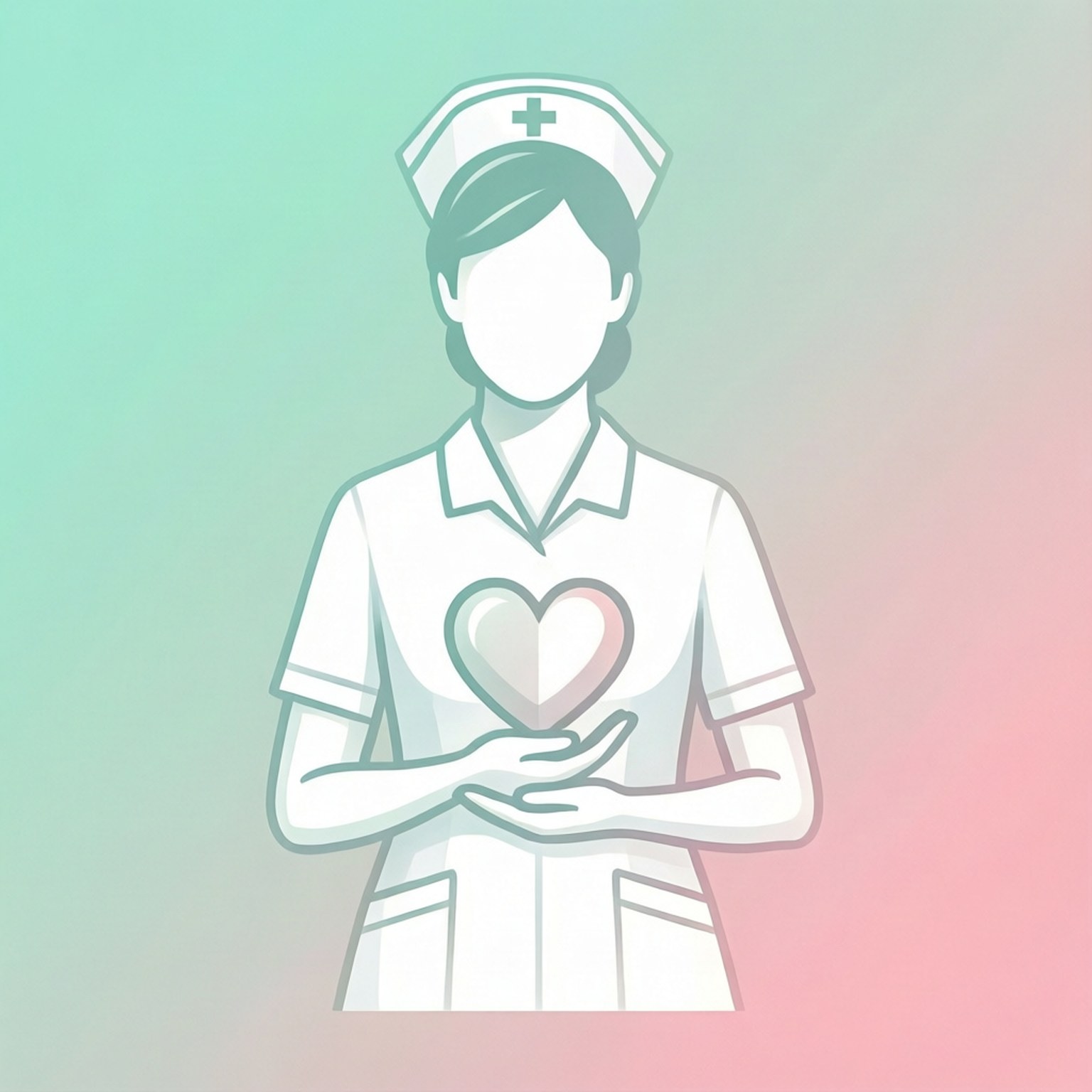 Minimalist Nurse Heart by Wallpapers.art Studio