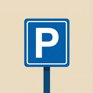 Minimalist Parking Sign Vector