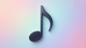 Minimalist Pastel Eighth Note