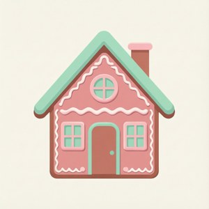Minimalist Pastel Gingerbread