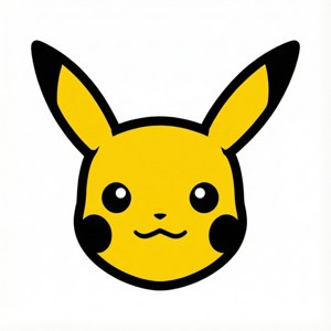 Minimalist Pikachu Silhouette