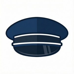 Minimalist Pilot Hat Icon
