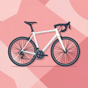 Minimalist Pink Bicycle