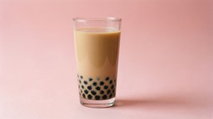 Minimalist Pink Bubble Tea