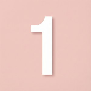 Minimalist Pink Number One