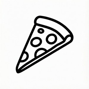 Minimalist Pizza Outline