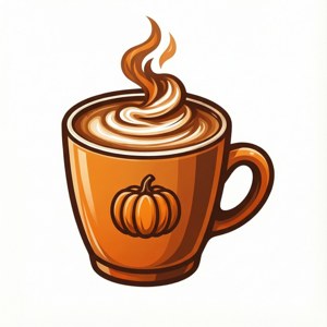 Minimalist Pumpkin Spice Vector