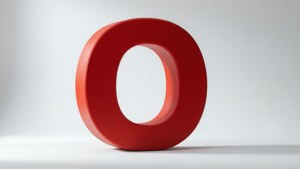Minimalist Red Block O