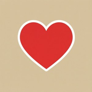 Minimalist Red Heart