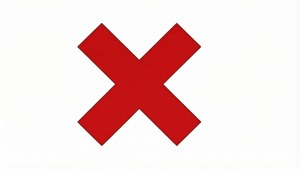 Minimalist Red X