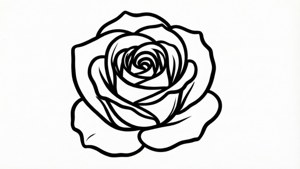 Minimalist Rose Outline