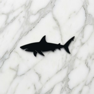 Minimalist Shark Badge