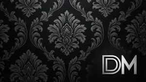 Minimalist Silver Logo Damask