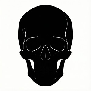 Minimalist Skull Silhouette