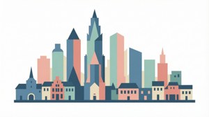 Minimalist Skyline Vector