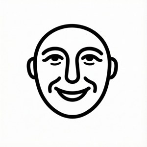 Minimalist Smile Line Art