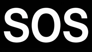 Minimalist SOS Typography
