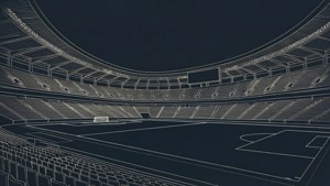 Minimalist Stadium Line Art