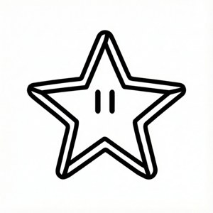 Minimalist Star Line Art