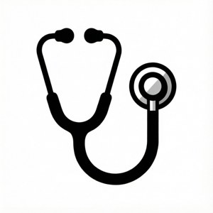 Minimalist Stethoscope Line Art
