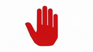 Minimalist Stop Hand Icon