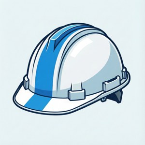 Minimalist Striped Hard Hat