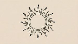 Minimalist Sun Outline