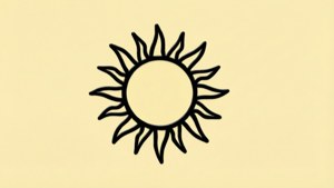 Minimalist Sun Outline