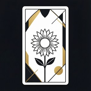 Minimalist Sunflower Tarot