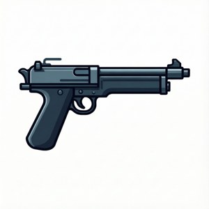 Minimalist Tommy Gun Vector