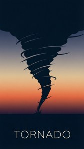 Minimalist Tornado Poster