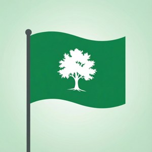 Minimalist Tree Flag