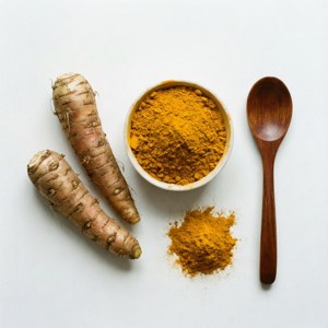 Minimalist Turmeric Flat Lay