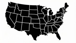 Minimalist US Outline