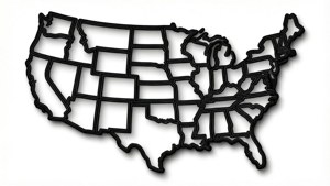 Minimalist US Outline
