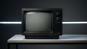 Minimalist Vintage TV Contrast