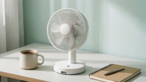 Minimalist White Fan Setup