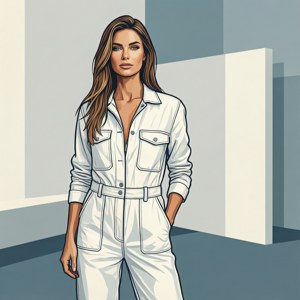 Minimalist White Jumpsuit