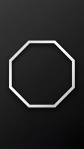 Minimalist White Octagon