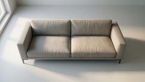 Minimalist White Sofa Top View