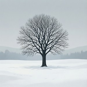 Minimalist Winter Tree