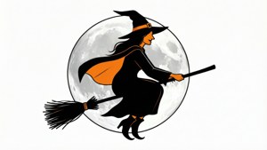 Minimalist Witch Broomstick