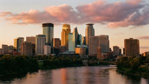 Minneapolis Sunset Skyline