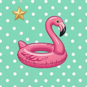 Mint Flamingo Floatie