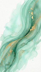 Mint Green Abstract Watercolor