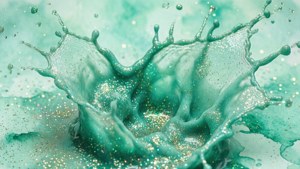 Mint Green Watercolor Splash