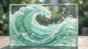 Mint Resin Waves